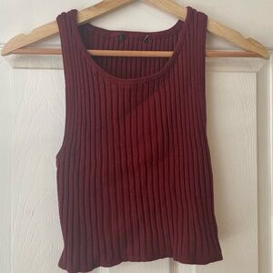 Burgundy Ripped Top 🥀